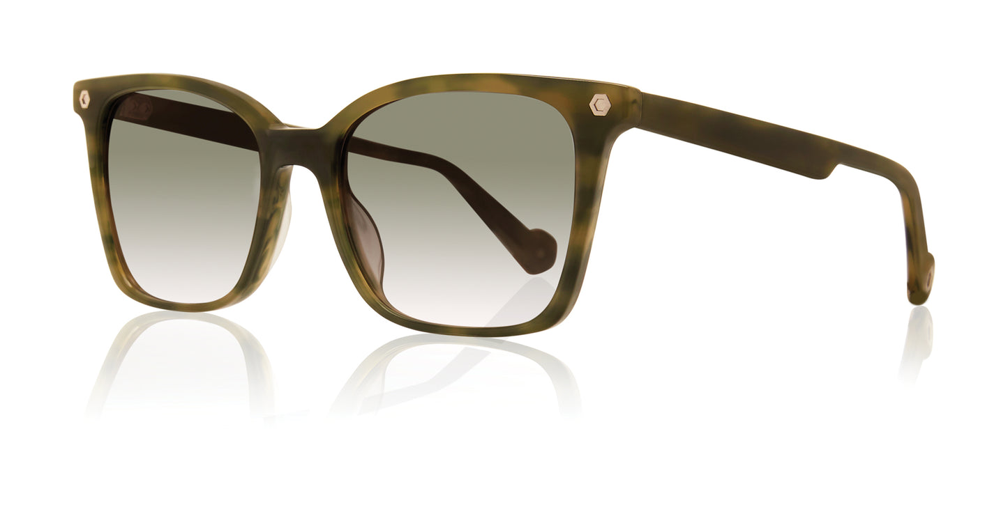 Olive Full Rim Square Sunglasses Piper C3 KRS033
