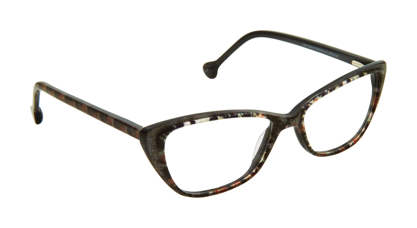 Olive Transparent Full Rim Cat Eye Eyeglasses LL186
