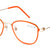 Orange Full Rim Square Eyeglasses X2267