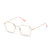 Pink Full Frame Rectangle Eyeglasses CSNY30080