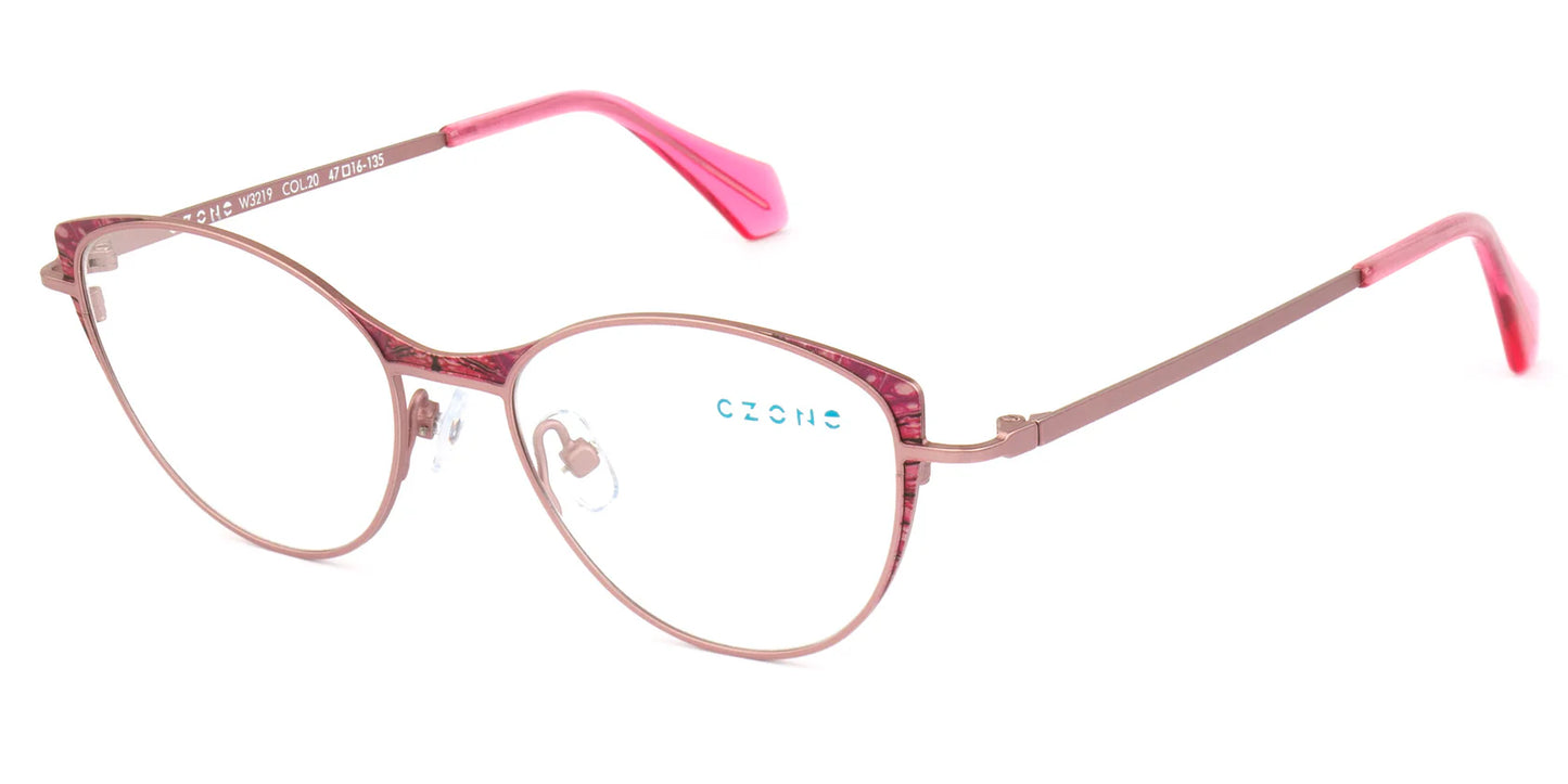 Pink Full Rim Cat Eye Eyeglasses W3219