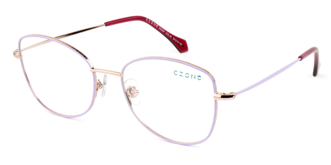 Pink Full Rim Modified Oval Eyeglasses W2254