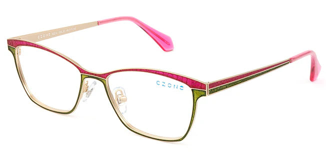 Pink Full Rim Square Eyeglasses A2214