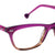 Pink Transparent Full Rim Rectangle Eyeglasses LL144