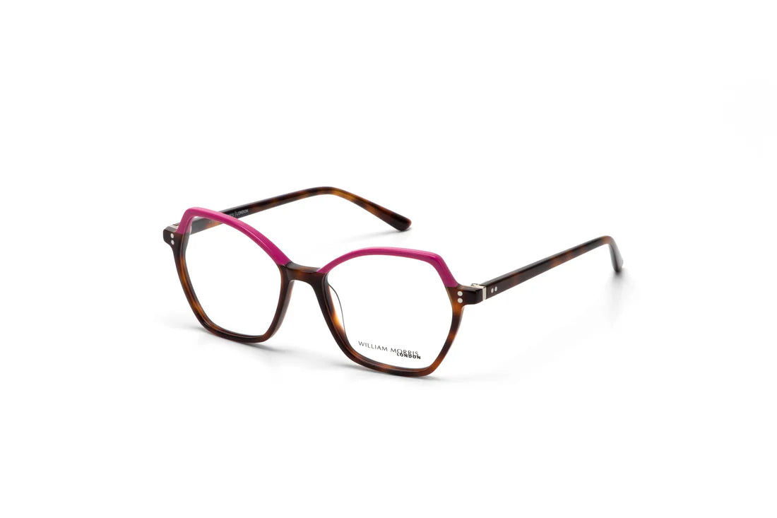 Pink Transparent Full Rim Rectangle Eyeglasses WM50216