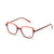 Pink Transparent Full Rim Rectangle Eyeglasses WM50236