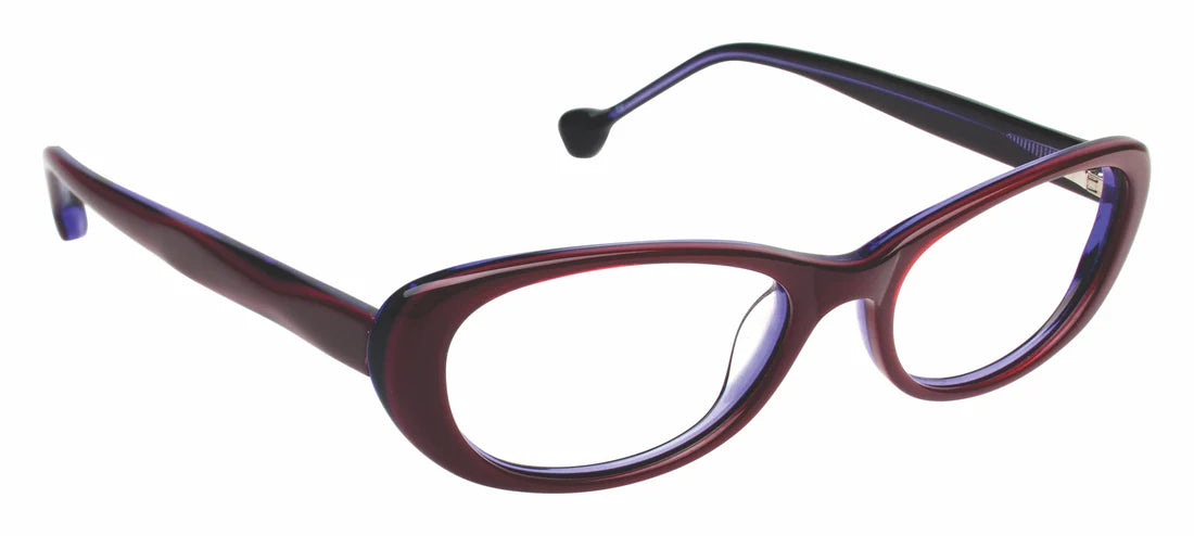 Plum Transparent Full Rim Rectangle Eyeglasses LL136