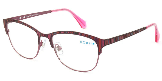 Purple Full Rim Oval Eyeglasses A1178
