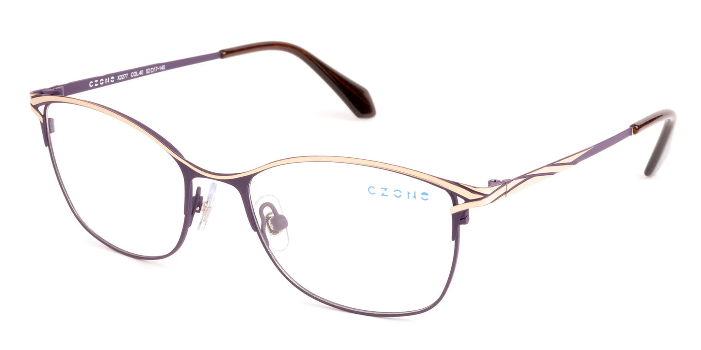 Purple Full Rim Square Eyeglasses X2277