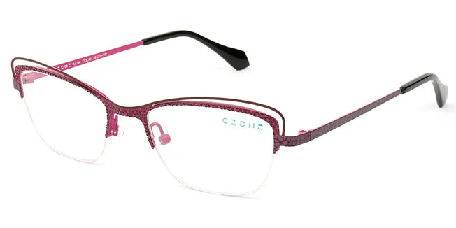 Purple Semi-Rimless Cat Eye Eyeglasses A4134
