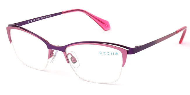 Purple Semi-Rimless Cat Eye Eyeglasses U2226