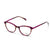 Purple Transparent Full Rim Oval Eyeglasses WM50209