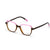 Purple Transparent Full Rim Rectangle Eyeglasses WM50236