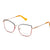 Red Full Frame Rectangle Eyeglasses CSNY30110