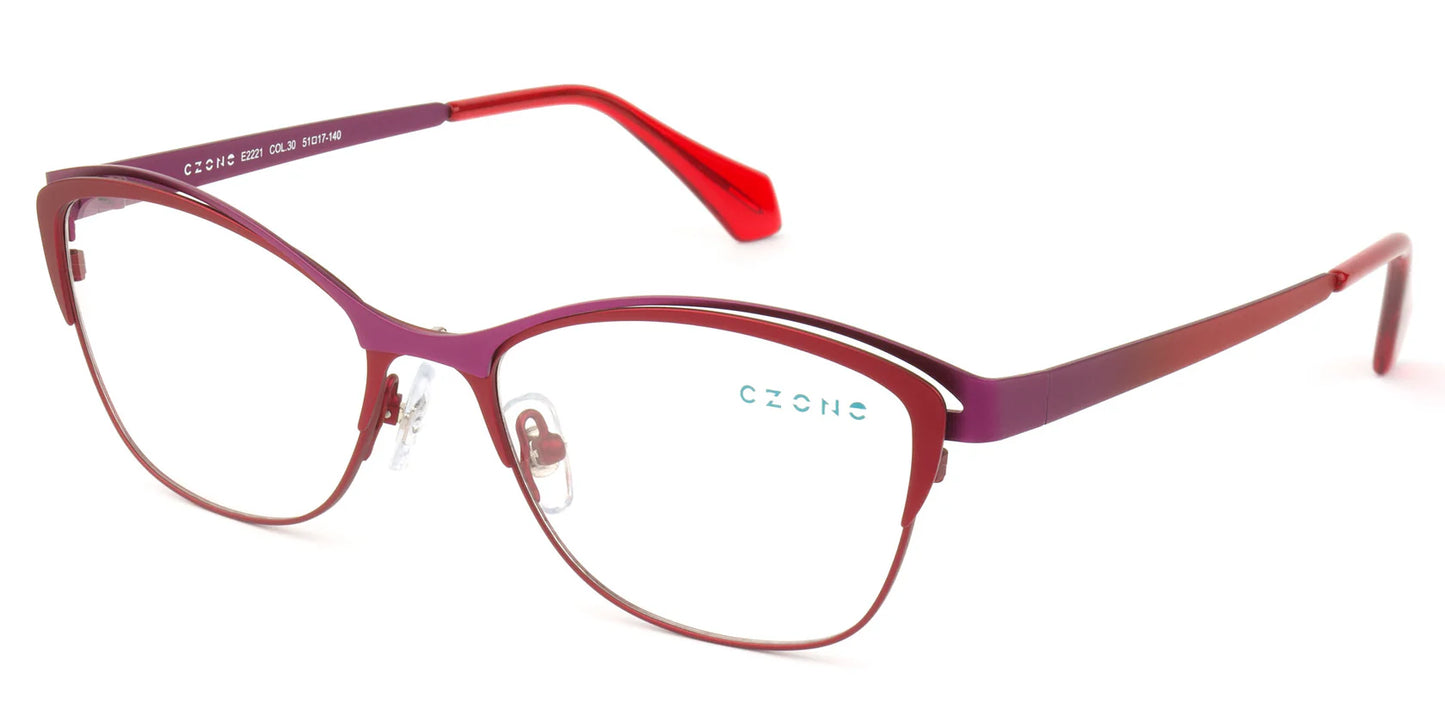 Red Full Rim Cat Eye Eyeglasses E2221