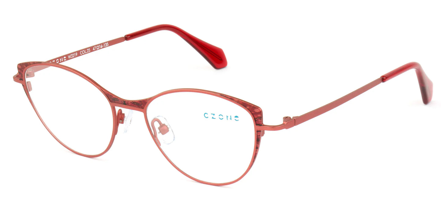 Red Full Rim Cat Eye Eyeglasses W3219