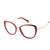 Red Full Rim Oval Eyeglasses BLANNABELLE