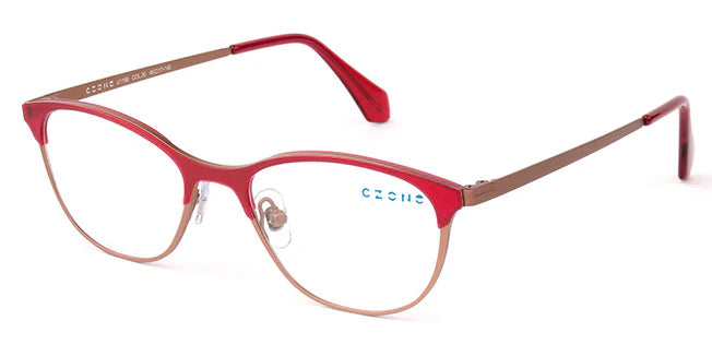 Red Full Rim Oval Eyeglasses U1196