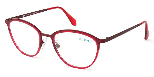 Red Full Rim Oval Eyeglasses U1198