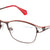 Red Full Rim Rectangle Eyeglasses E2220