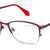 Red Full Rim Rectangle Eyeglasses Q2239