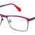 Red Full Rim Rectangle Eyeglasses U1197
