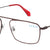 Red Full Rim Rectangle Eyeglasses U1201