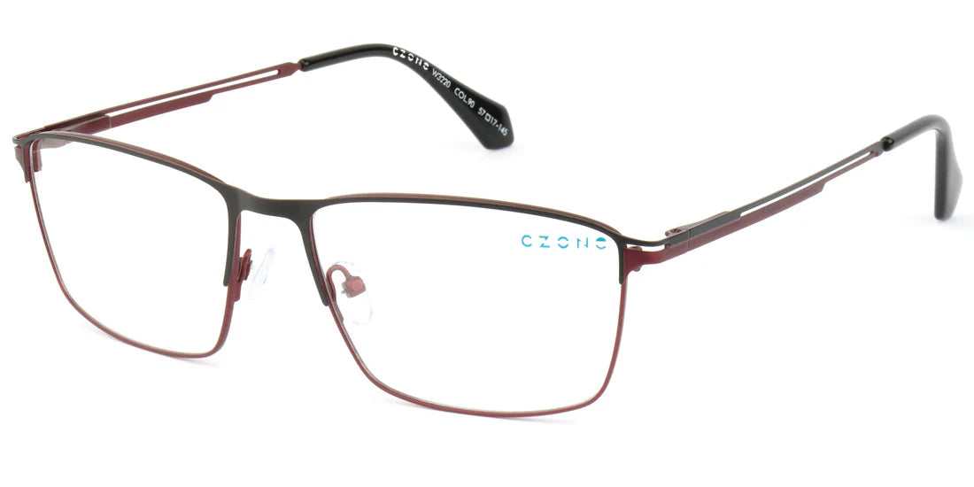 Red Full Rim Rectangle Eyeglasses W3220