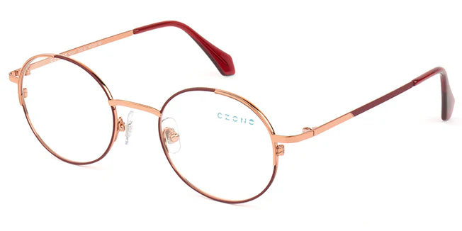 Red Full Rim Round Eyeglasses M2247