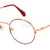 Red Full Rim Round Eyeglasses M2247