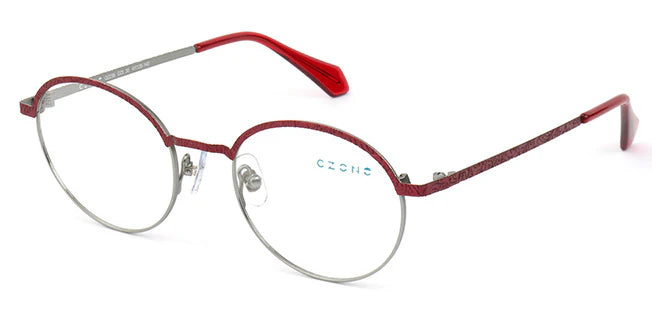 Red Full Rim Round Eyeglasses Q2236