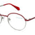 Red Full Rim Round Eyeglasses Q2236