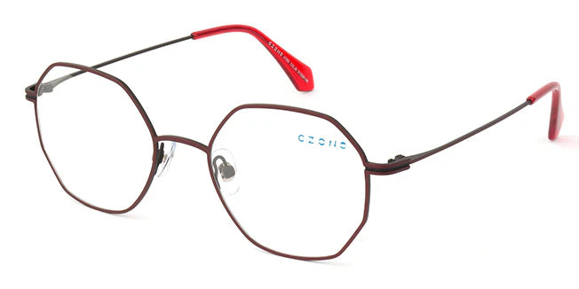 Red Full Rim Round Eyeglasses U1202