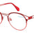 Red Full Rim Round Eyeglasses U1205
