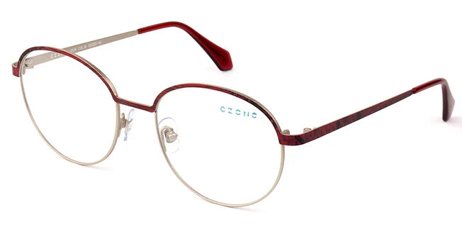 Red Full Rim Round Eyeglasses U2229