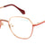 Red Full Rim Round Eyeglasses W4139