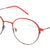 Red Full Rim Round Eyeglasses X2269