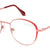 Red Full Rim Round Eyeglasses X2276