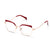 Red Full Rim Square Eyeglasses JASMINE