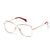 Red Full Rim Square Eyeglasses SOPHIA