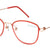 Red Full Rim Square Eyeglasses X2267