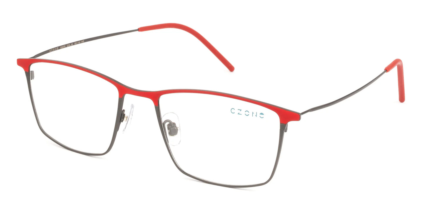 Red Full Rim Square Eyeglasses X2270