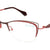 Red Semi-Rimless Cat Eye Eyeglasses A4133