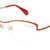 Red Semi-Rimless Cat Eye Eyeglasses E2219