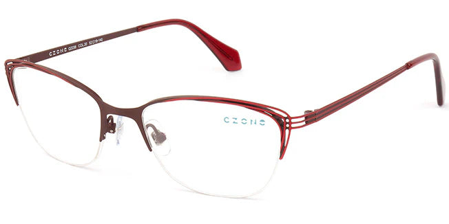 Red Semi-Rimless Cat Eye Eyeglasses Q2238