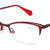 Red Semi-Rimless Cat Eye Eyeglasses U2226