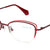 Red Semi-Rimless Cat Eye Eyeglasses U2232