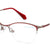Red Semi Rimless Cat Eye Eyeglasses X2268
