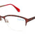 Red Semi-Rimless Oval Eyeglasses A1177