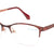 Red Semi Rimless Rectangle Eyeglasses X2284